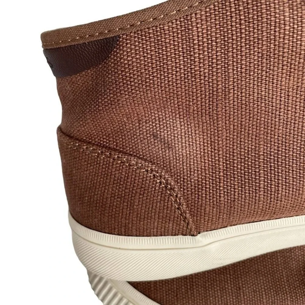 TOMS‎ Mens Brown Canvas Chukka Boots Lace Up Casual Shoes Size 7
